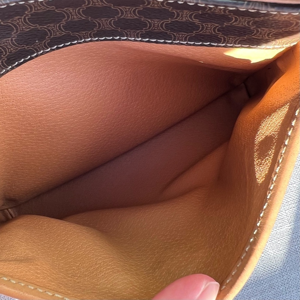 CELINE Macadam Shoulder Bag Brown Vintage - Picture 10 of 10